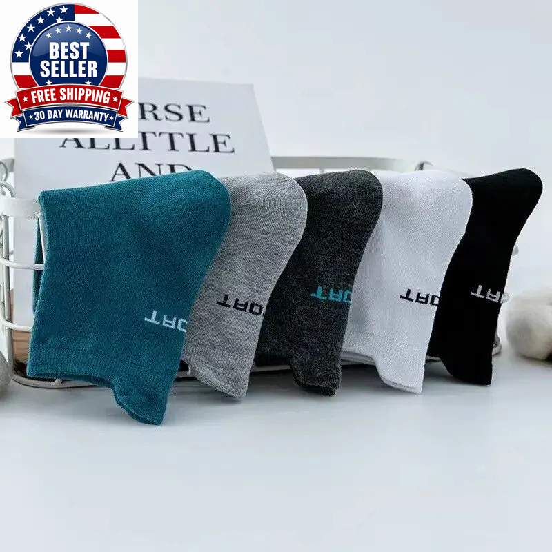 5 Pairs Men’S Mid Sleeve Breathable Sports Trend Ear Lifting Basketball Men’S So