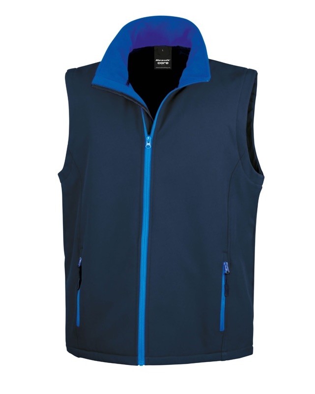 Recycled By Result Mens Softshell Bodywarmer Showerproof Zip Gillet R232M XL