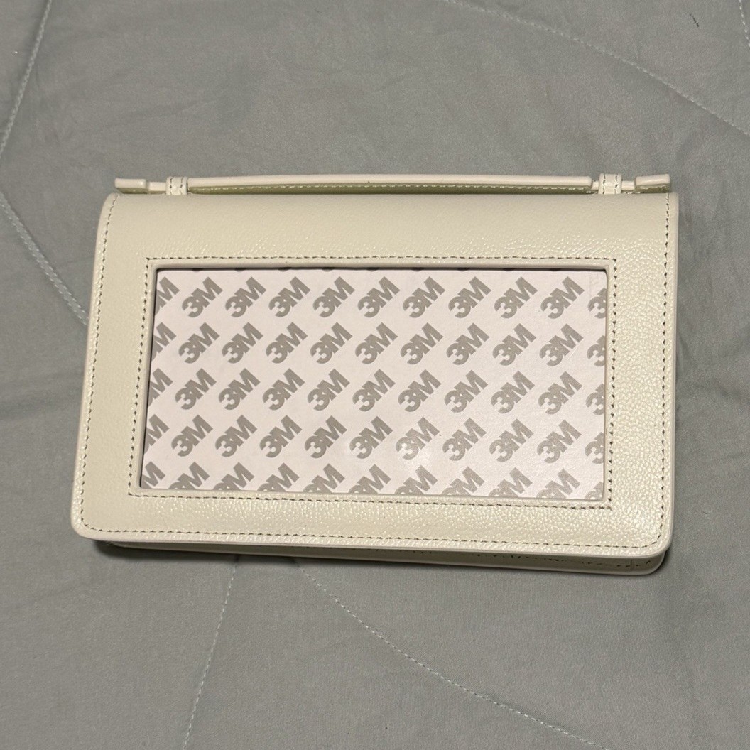 Rachel Barri Everyday Clutch (Bone with Gold Chain)