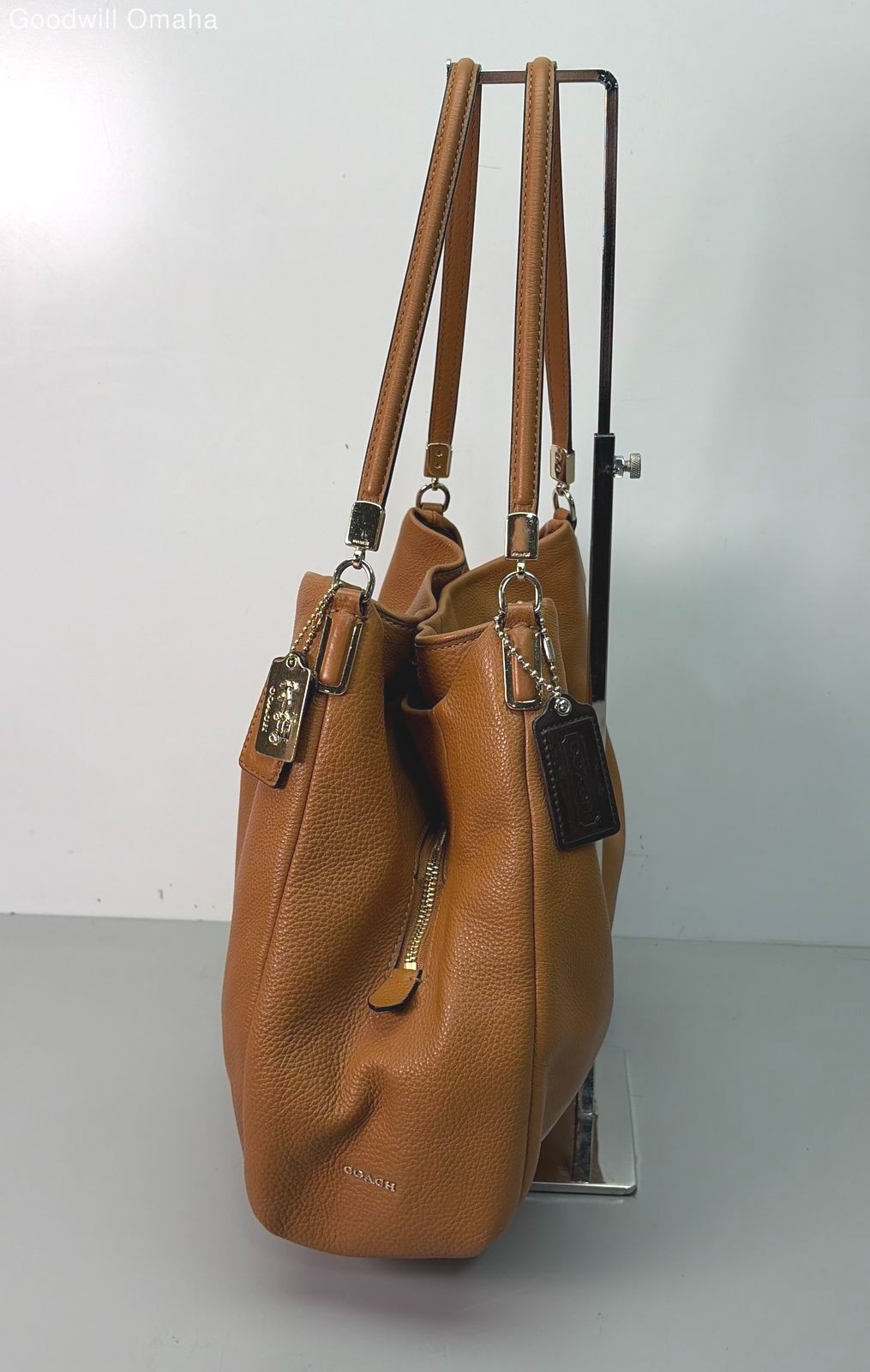 Authentic Coach Madison Phoebe Pebbled Leather Bag #26224 w/ COA