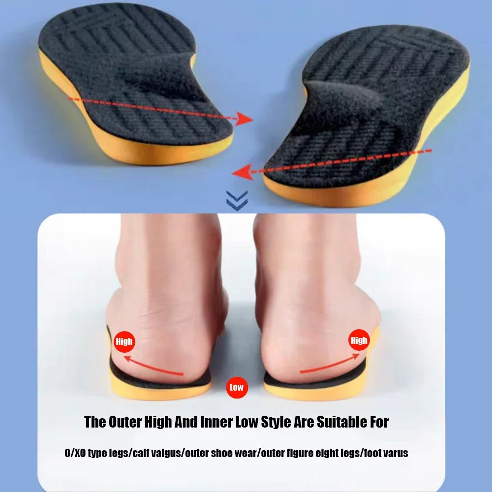 Flat Foot Orthopedic Insoles for Men Women Shoes Arch Support Insoles for Childr