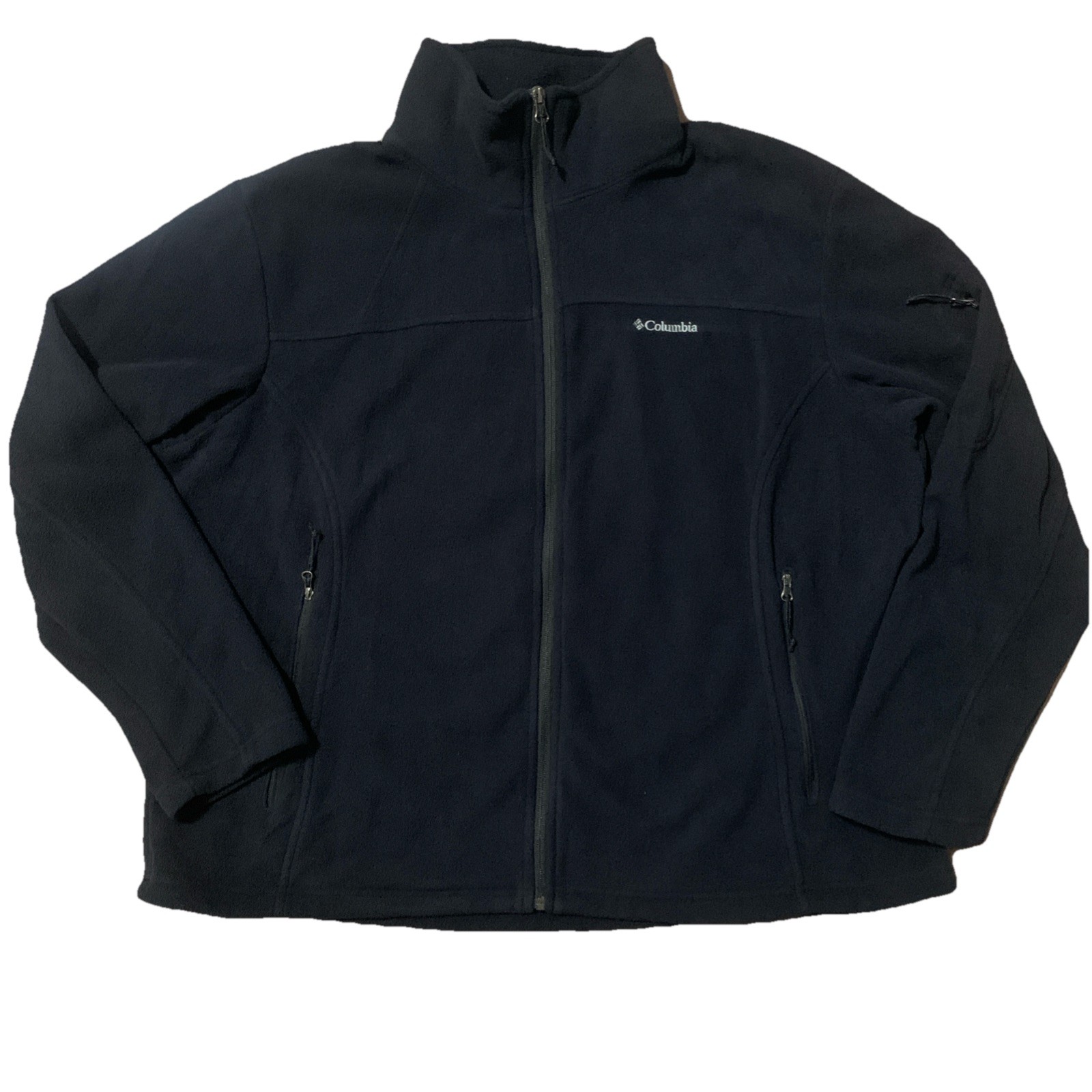 Columbia Women’s 2X Fast Trek II Fleece Jacket Full Zip Black Outdoor High Neck