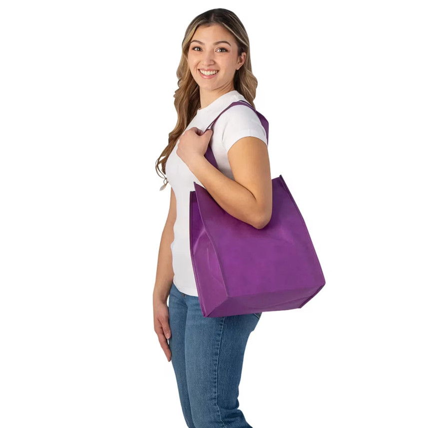 12″ x 14″ Bulk 48 Pc. Medium Jewel Tone Nonwoven Tote Bags FREESHIP USA