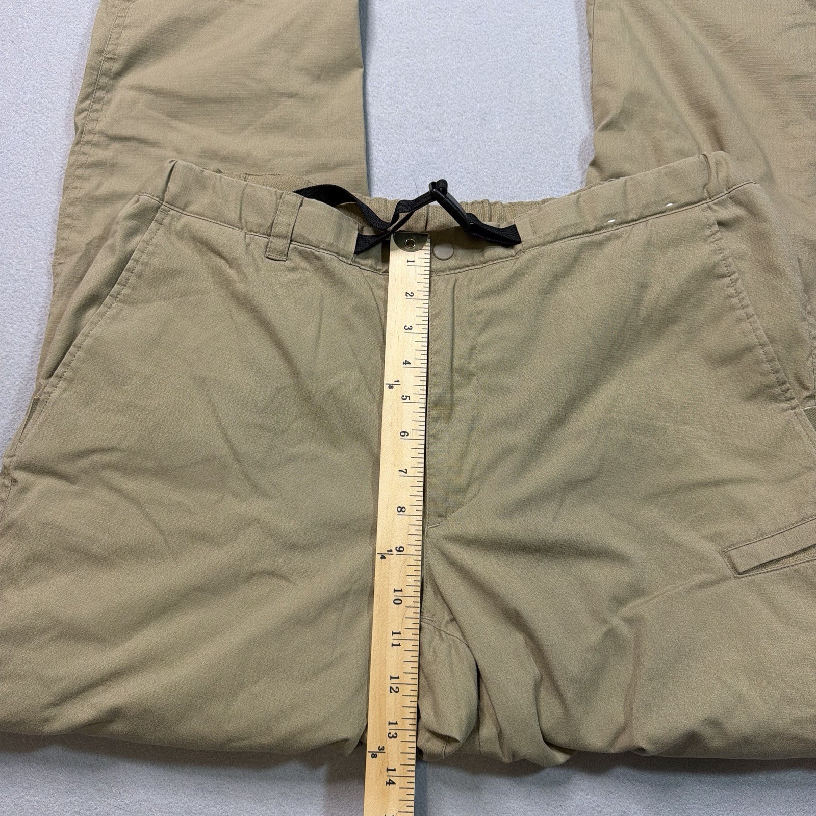 UNIQLO Men’s Beige Fleece Lined Heattech Pants Cotton Blend 33-36 Waist