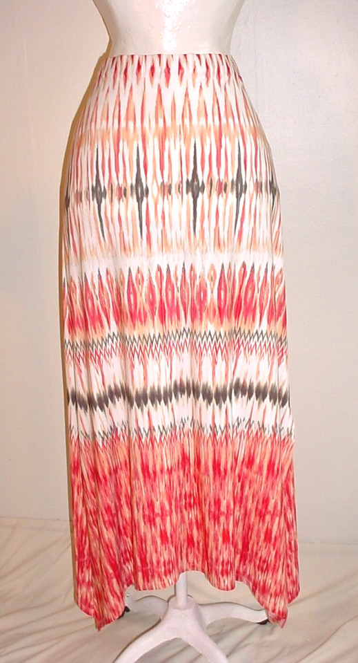 Chico’s Pull On Skirt Size 1 XXL Stretch S24825 Casual Travel Beach