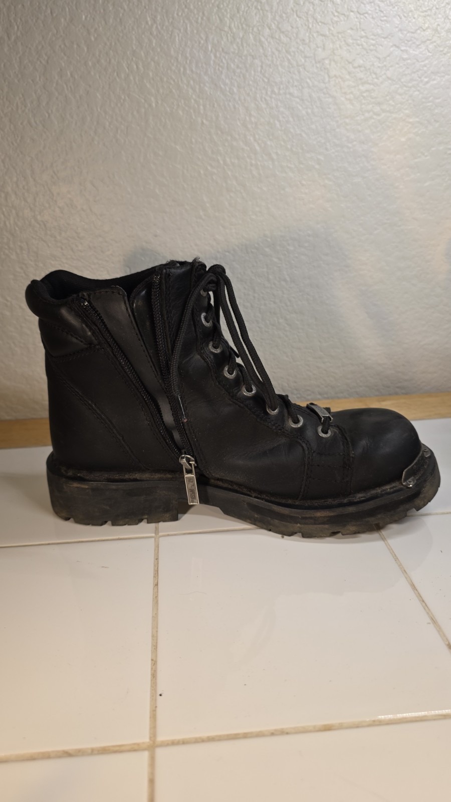 Harley Davidson Maddy Black Combat Boots Womens 8.5