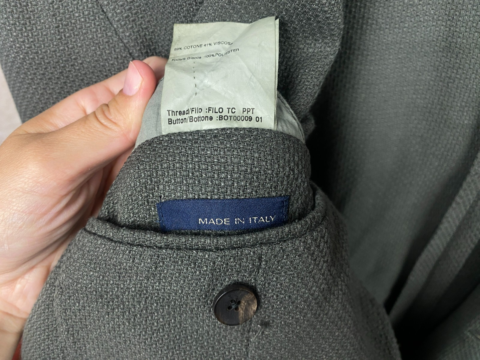 Lardini Cotton Mix Jersey Green Unlined Patch Pockets Summer Blazer 48, EU 58