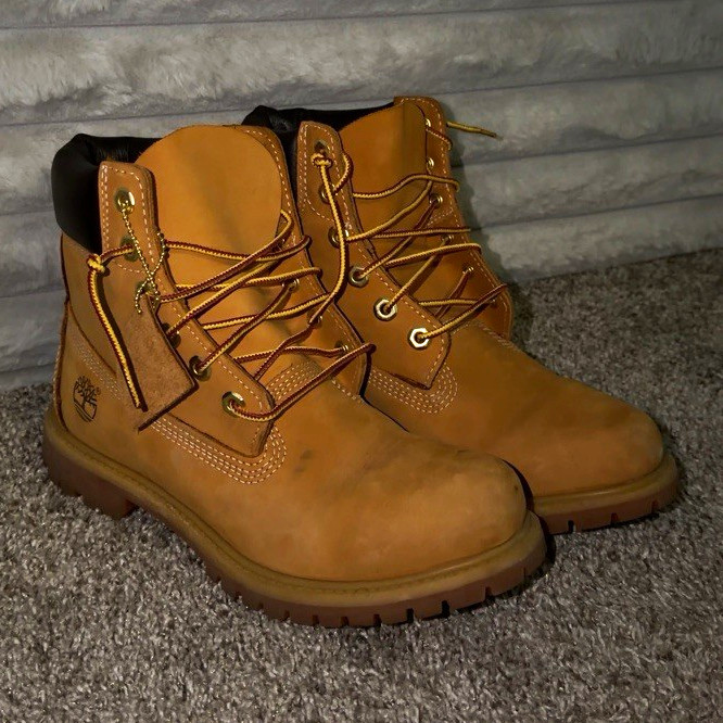 Timberland Waterproof Wheat Leather Lace-Up Ankle Work Boots 8.5 W