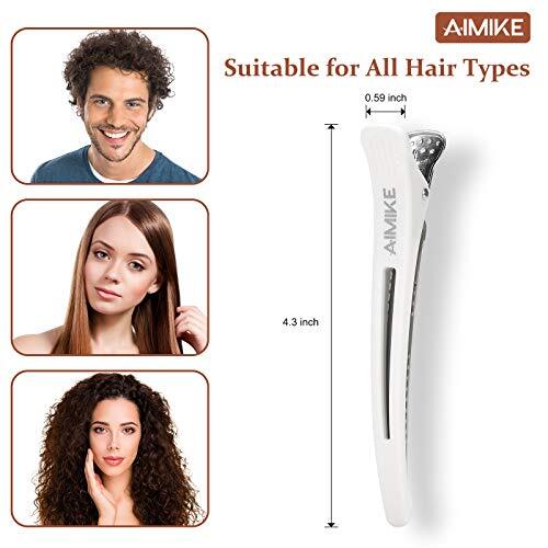 6 Pack 4.3 Inch Long Professional Hair Clips Non-Slip Hair Styling Clips