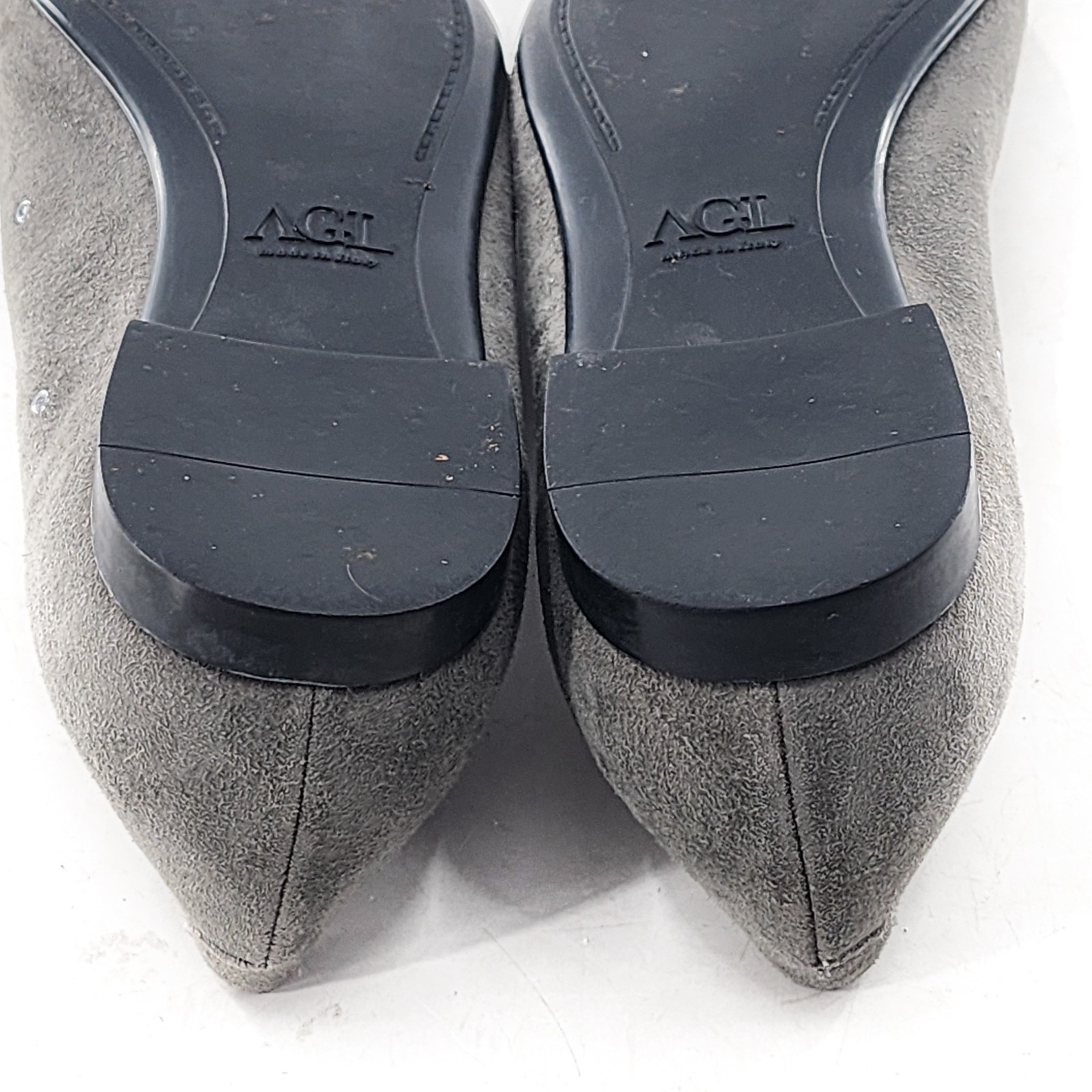 AGL Attilio Giusti Leombruni Suede Grommet Studded Ballet Flats $340 Size 38 7