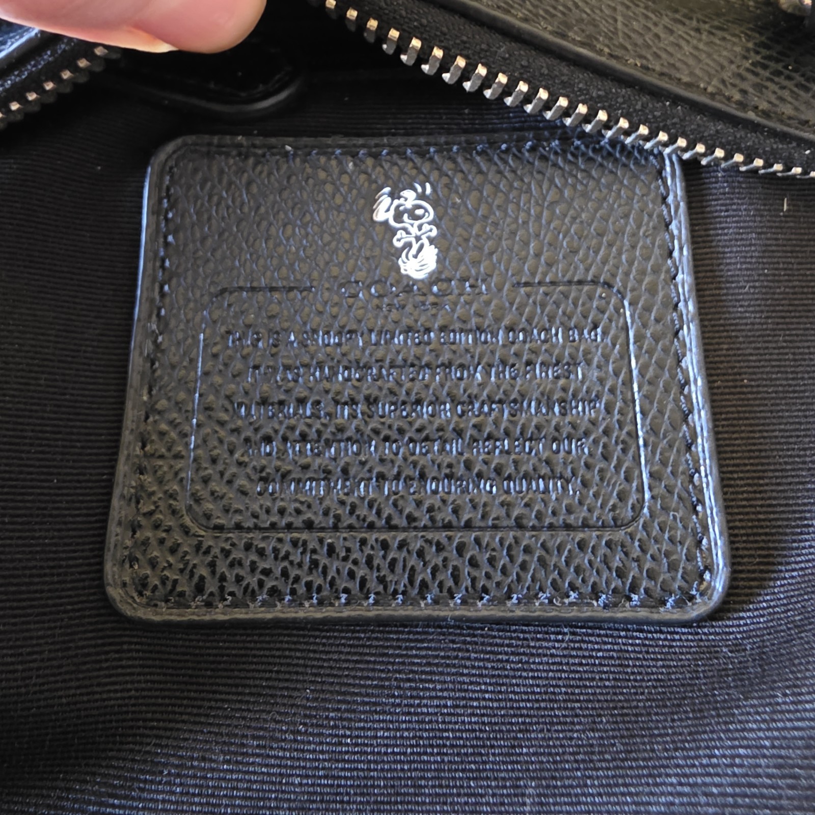 Coach x Peanuts Snoopy Mini Bennett Satchel Black Leather Crossbody Bag NWOT