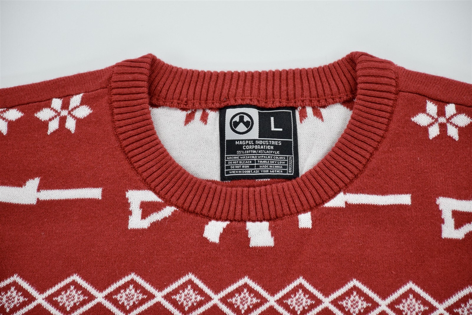 MAGPUL UGLY CHRISTMAS SWEATER/HOLIDAY SWEATER 2021 RED/WHITE LARGE DAKA RARE