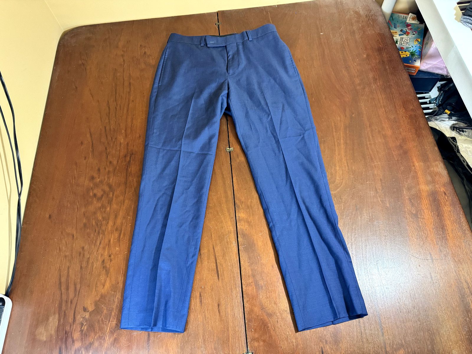 CALVIN KLEIN Bright Navy Blue Dress Pants Waist 30 x Length 29 Cotton