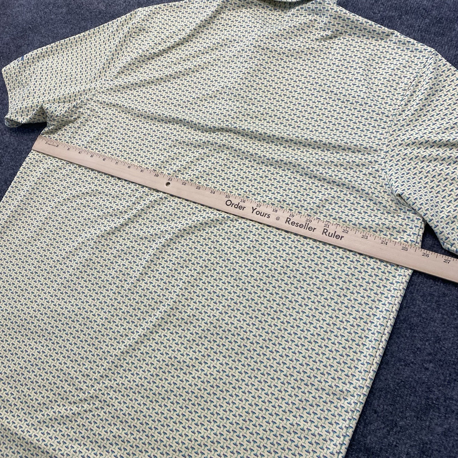 Turtleson Martini Glass Print Golf Polo Shirt Mens XL Stretch Peformance Fabric