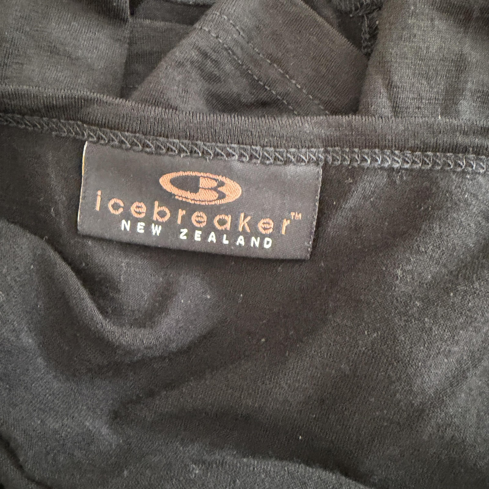 Icebreaker Merino Wool Base Layer Womens L Black Long Sleeve Outdoor Hiking Top