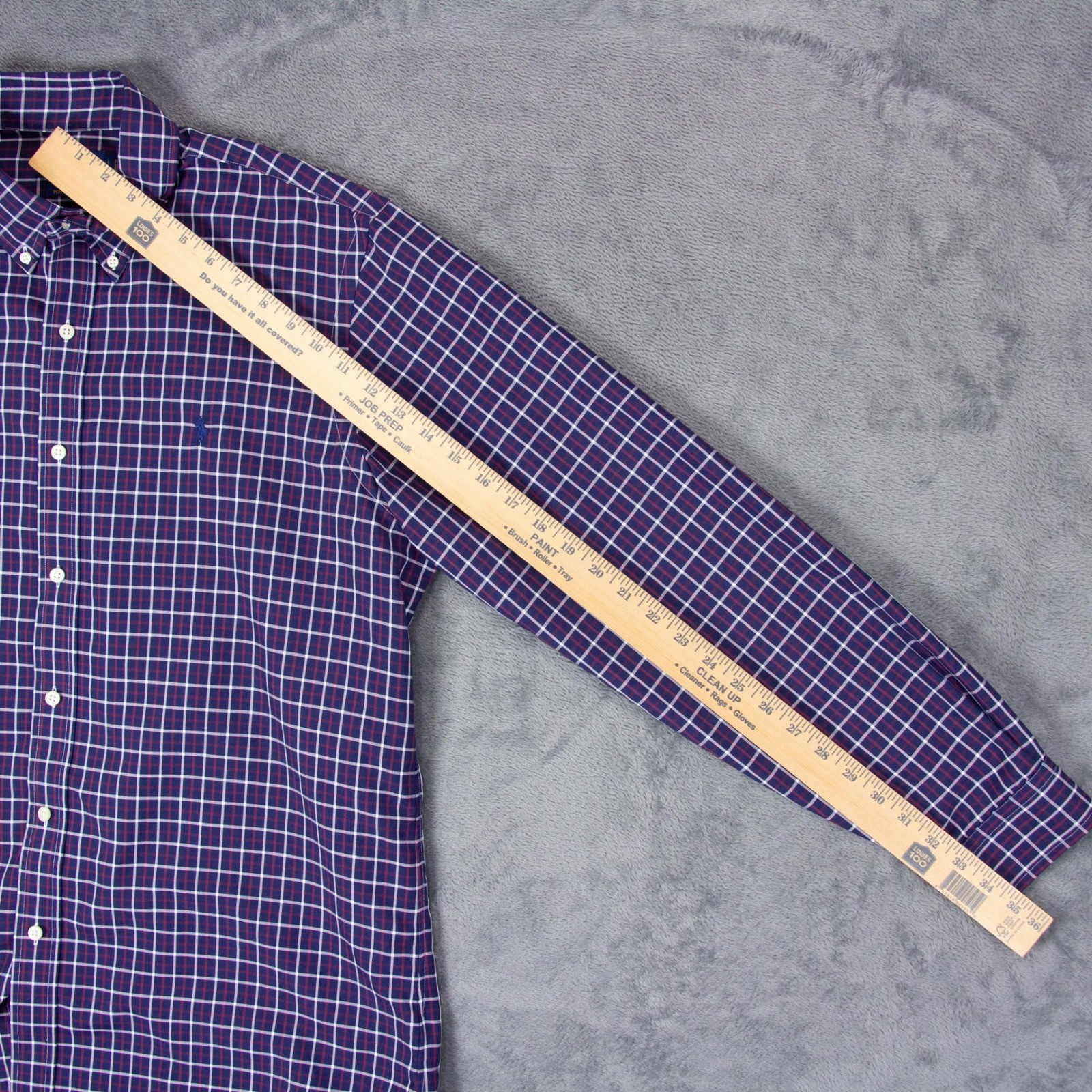 Polo Ralph Lauren Mens L Classic Fit Performance Nylon Poly Shirt Blue