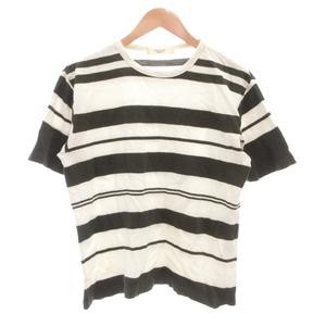 Edifice Men’s White Moss Color Striped T-Shirt S Round Neck Good Condition