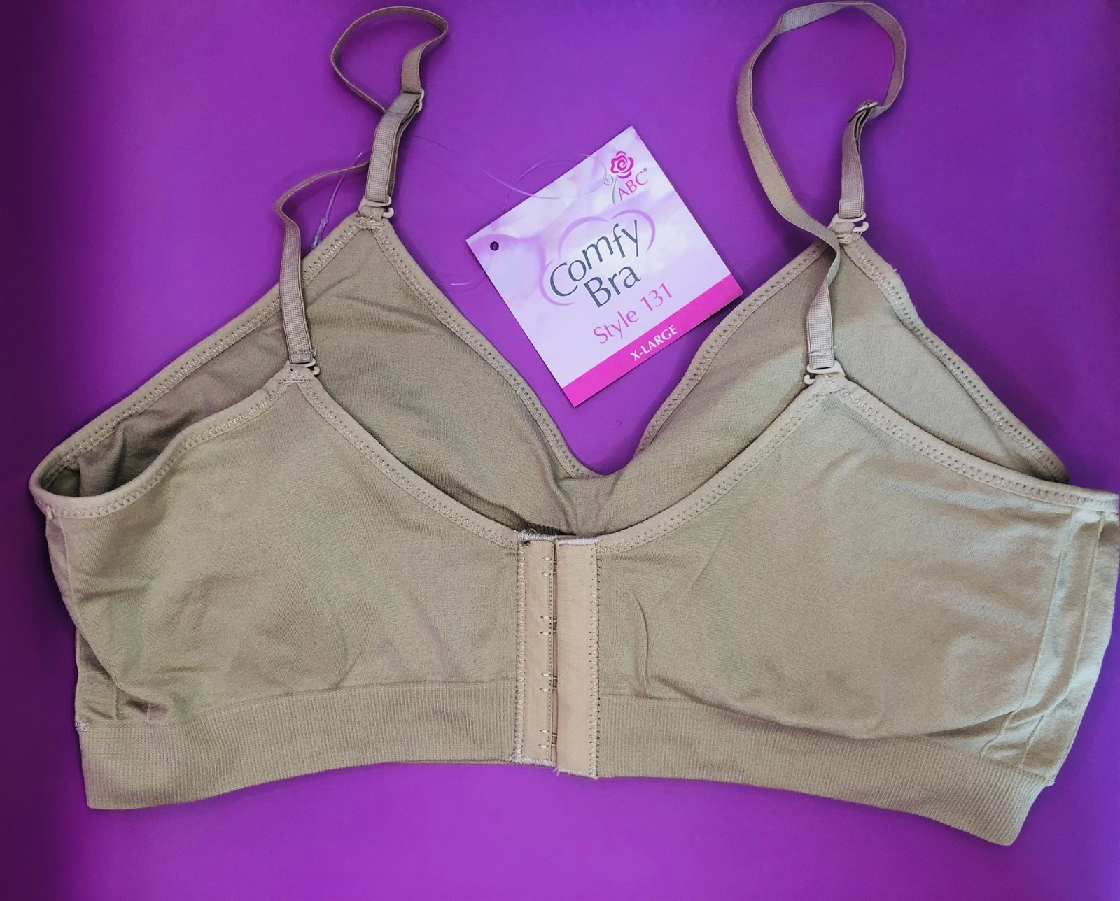 NWT #131 Leisure “Comfy Classic” Seamless Pocketed Mastectomy, Non-wire bra 1x