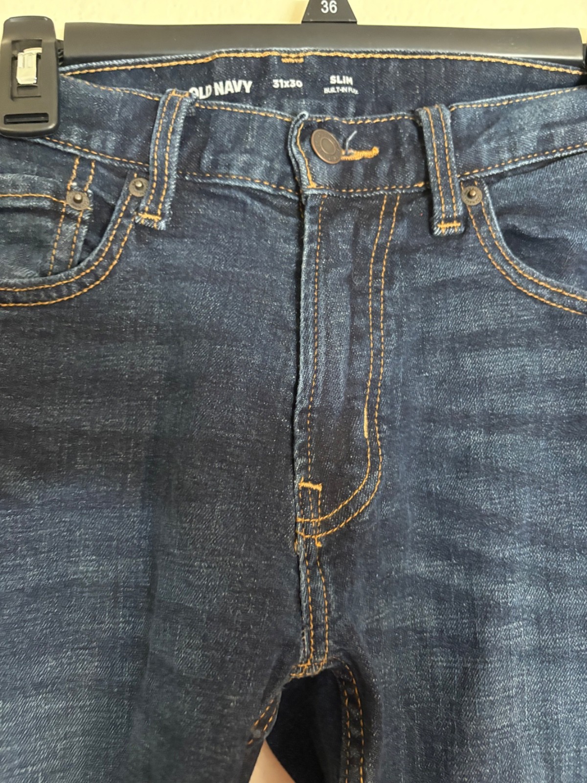 Old Navy Slim Built-In Flex Jeans Men’s 31×30 Dark Wash Stretch Denim Pants