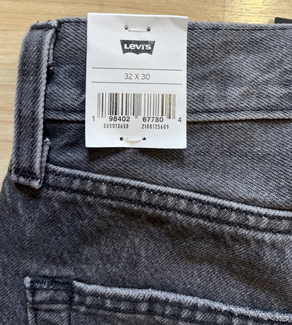 Levi’s 501 Selvedge Original Straight Leg Jeans Men’s 32×30 Gray Big E NWT $148