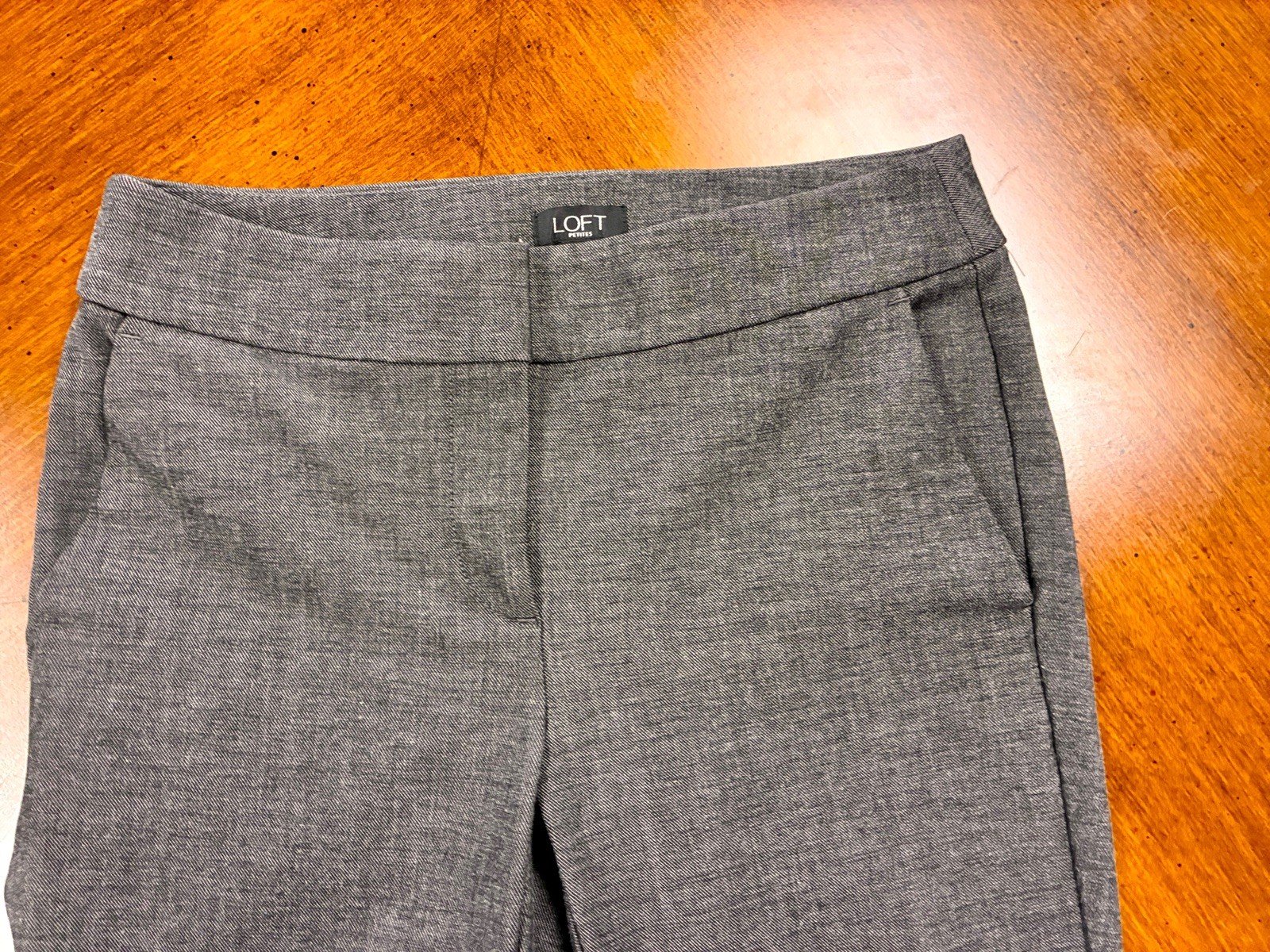 Loft ( Ann Taylor ) Women’s Marisa Charcoal Gray Straight Pants 2P 2 petite