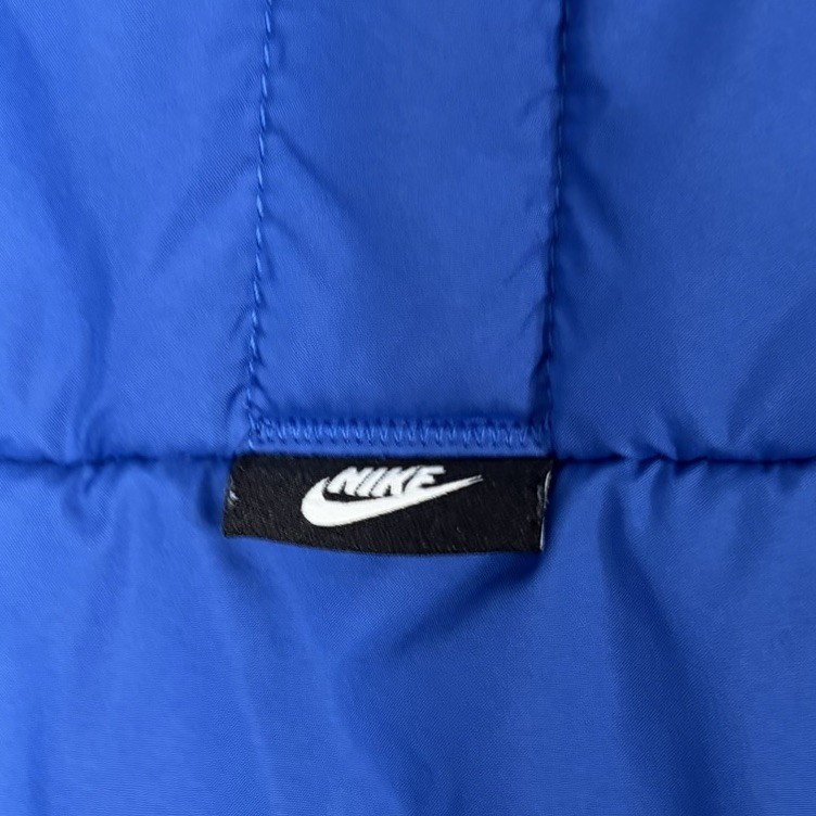 NIKE XL Therma-FIT Legacy Puffer Jacket Blue White Swoosh Full Zip dq4929 Men’s
