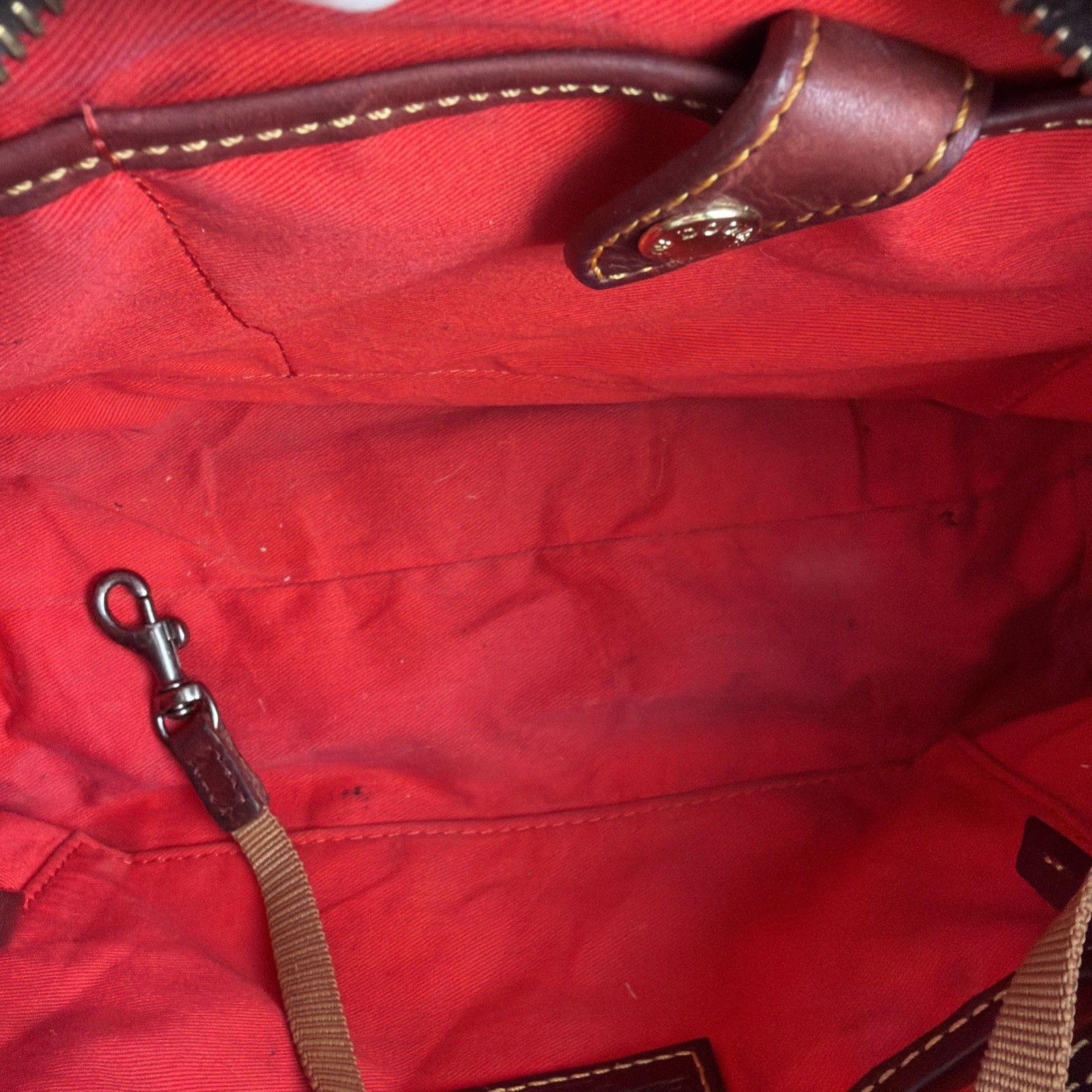 Dooney Bourke Dark Brown FLORENTINE Italian Leather Medium Size Satchel Purse
