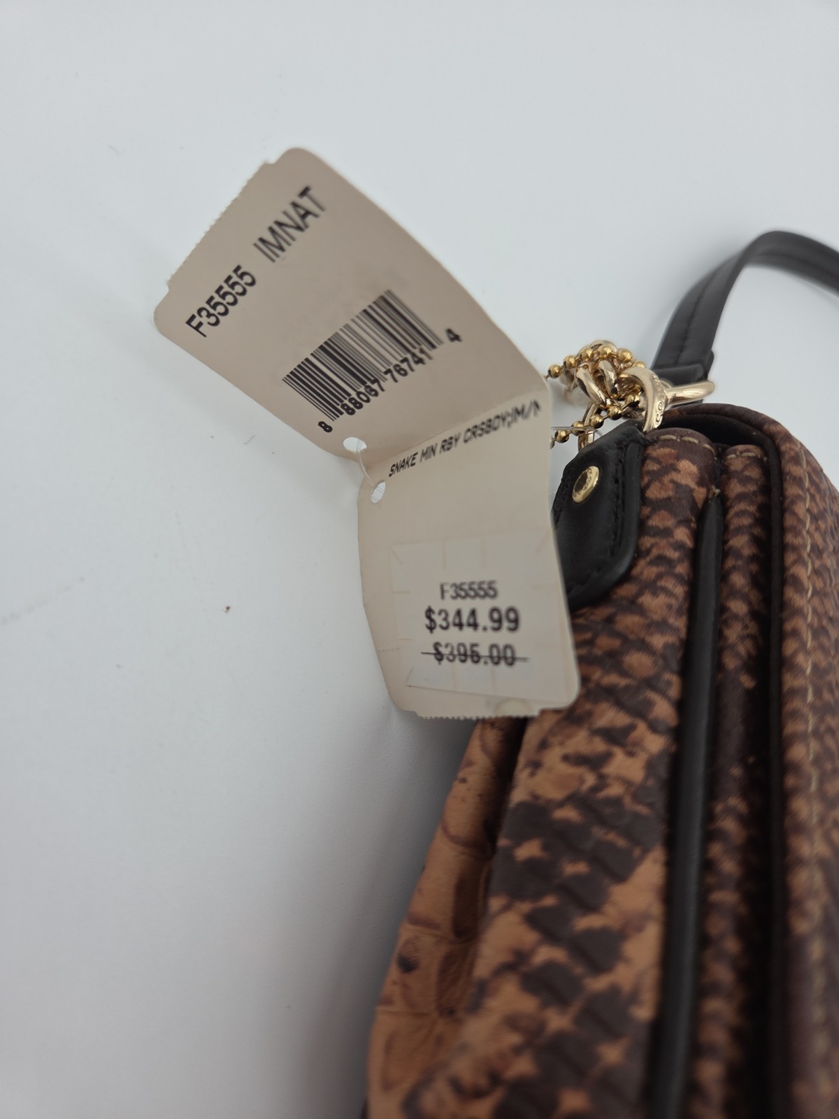 Coach Snake Mini Ruby Crossbody Handbag 35555 IM(Light Gold)/Natural Vtg 90s Y2K