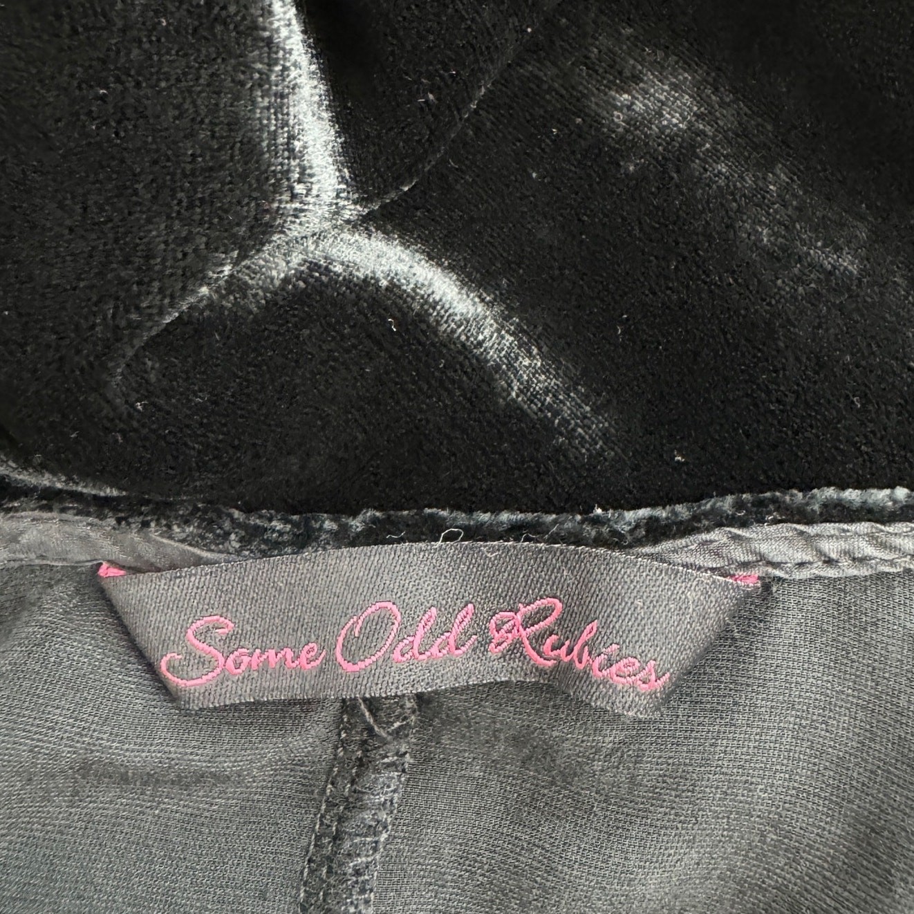 SOME ODD RUBIES Top Womens Small Black Velvet Wrap Style Party Holiday Cocktail