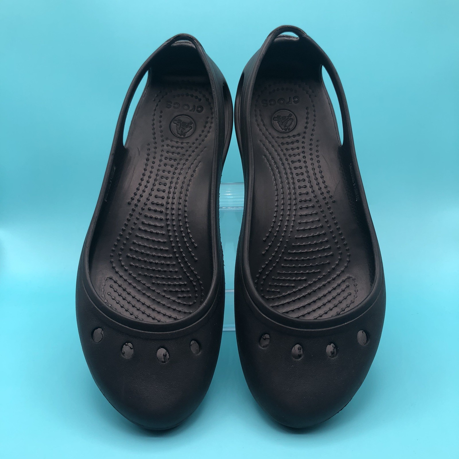 Crocs Kadee Shoes Womens Size 9 Black Ballet Flats Casual Comfort Slip On
