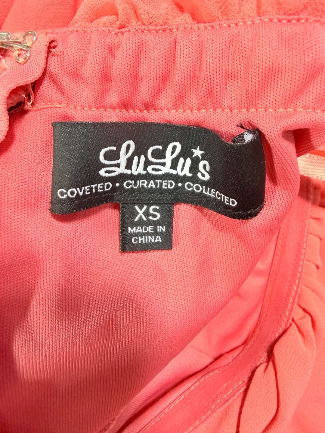 Lulus Strapless Chiffon Maxi Dress in Coral Pink