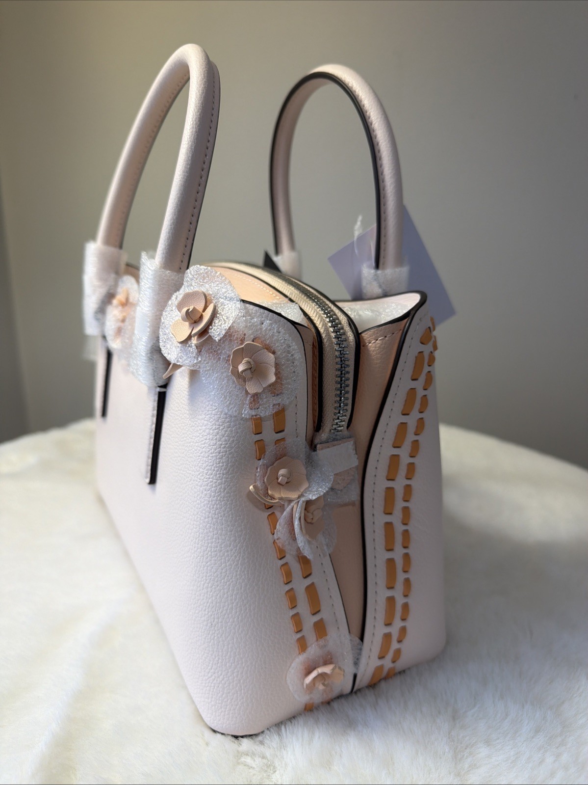 NWT Kate Spade New York Thompson Street Floral Small Satchel Bag Fresh Peach