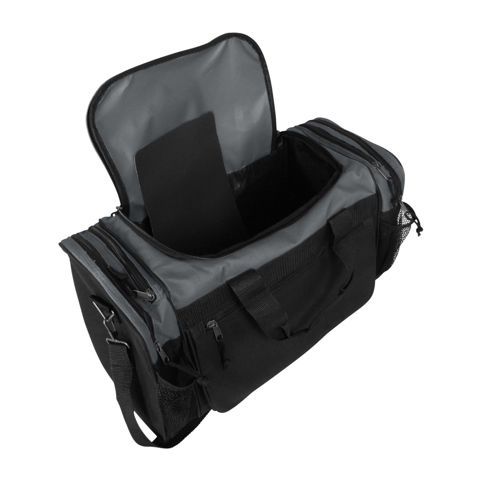 DALIX Brand New Duffle Bag Sports Duffel Bag in Black Gym Bag Gray