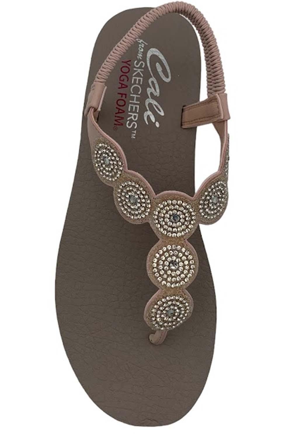 Skechers Meditation Vegan Sling Back Sandals Stars & Sparkle Lt. Pink
