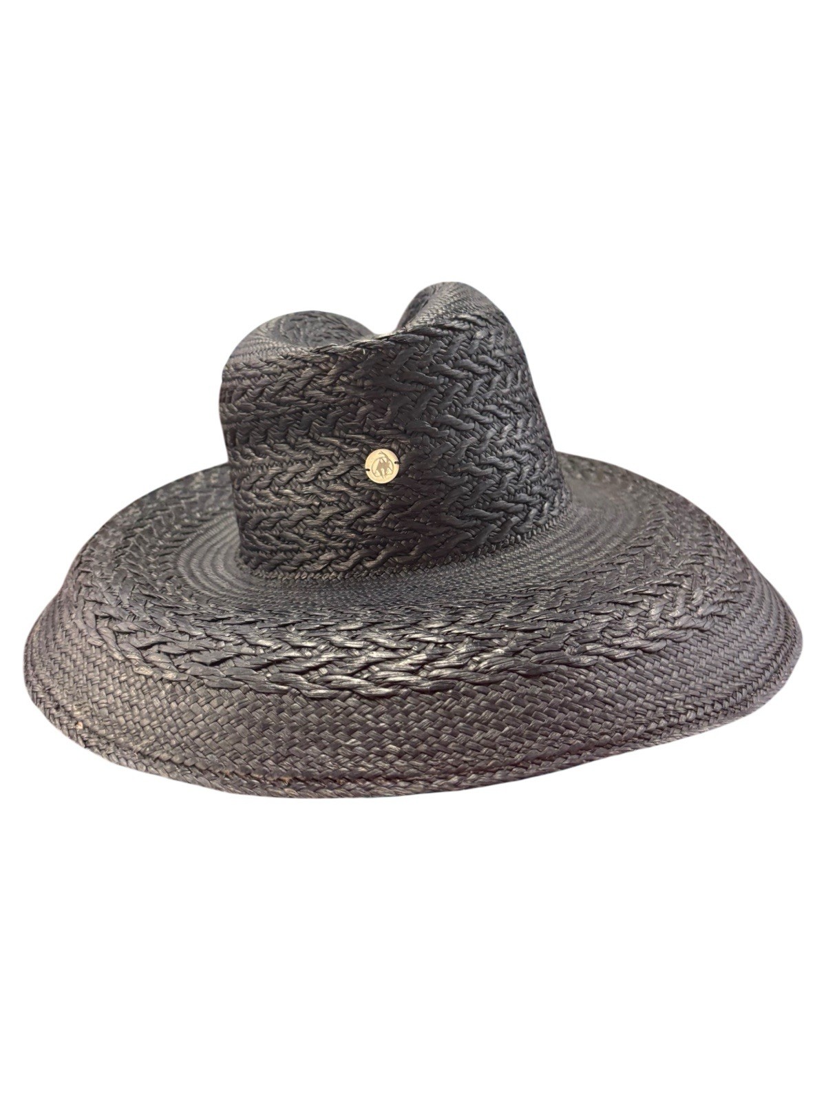 Freya Gazania Hat Woven Toquilla Straw Equador Woman’s BlackSun Hat S/M 55-57