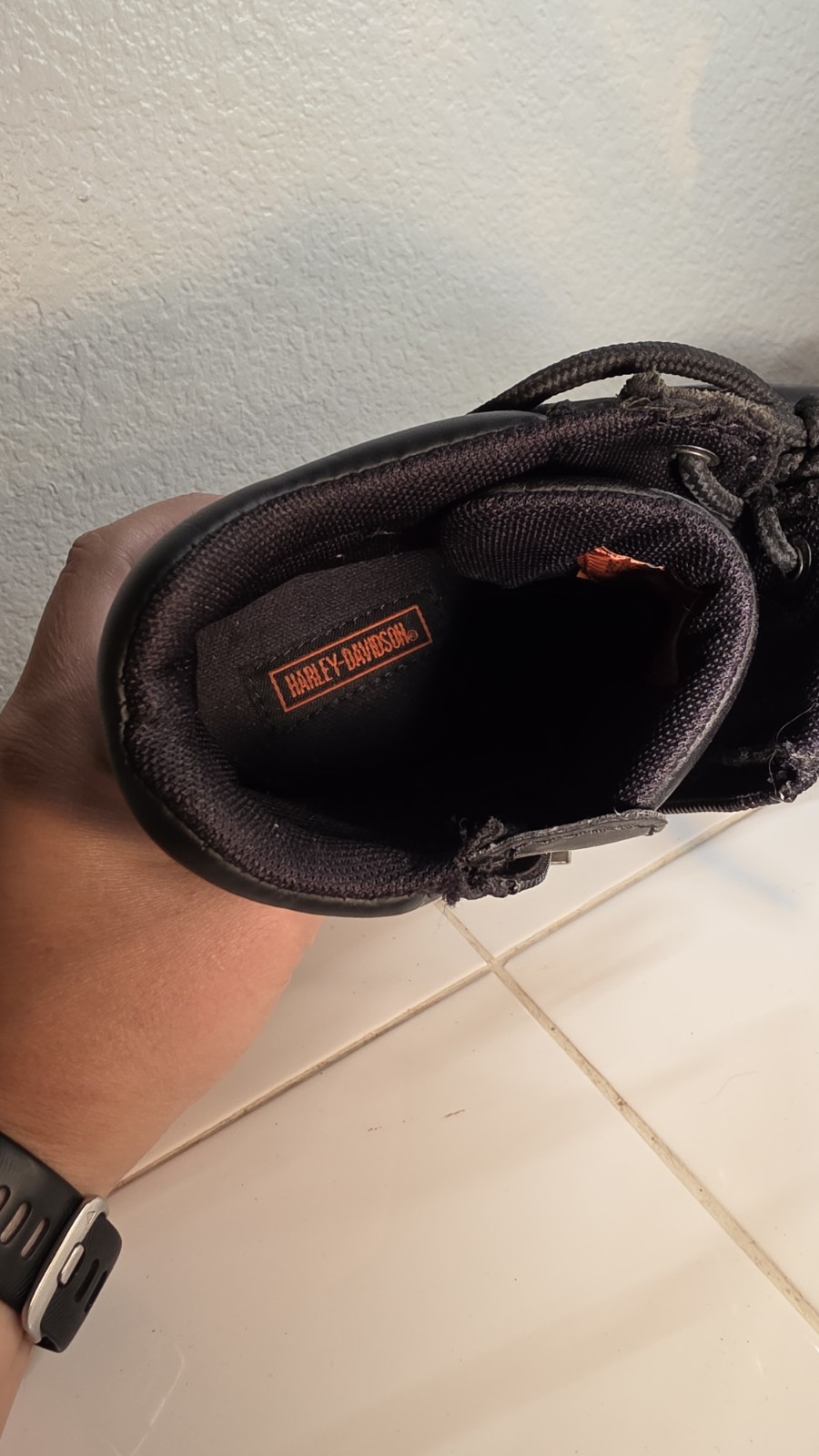 Harley Davidson Maddy Black Combat Boots Womens 8.5