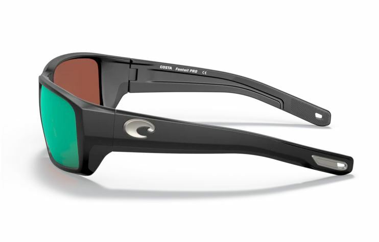 Costa Del Mar Fantail PRO Matte Black / Green Mirror POLARIZED Glass 580G – NEW