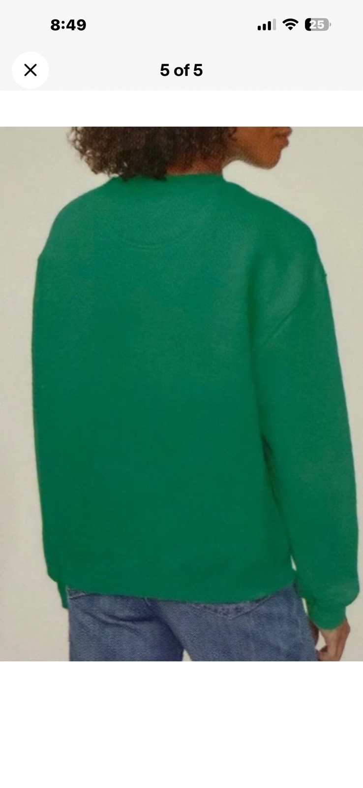 NEW XXL Esprit Women’s Logo Fleece Crewneck Sweatshirt Green Viral 80’s Costco