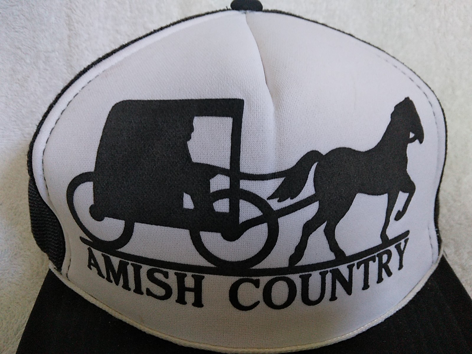 Amish Country Polyester Foam Vintage Trucker Hat Snapback Mesh