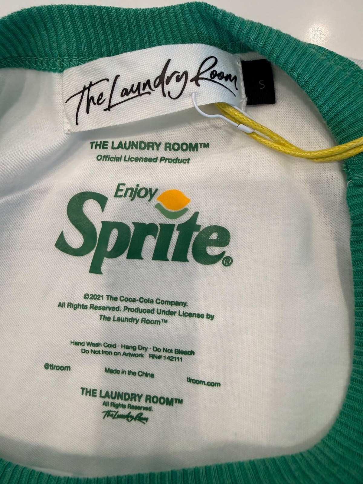 NEW The Laundry Room | Enjoy SPRITE Graphic Vintage Inspired RINGER T-shirt | S