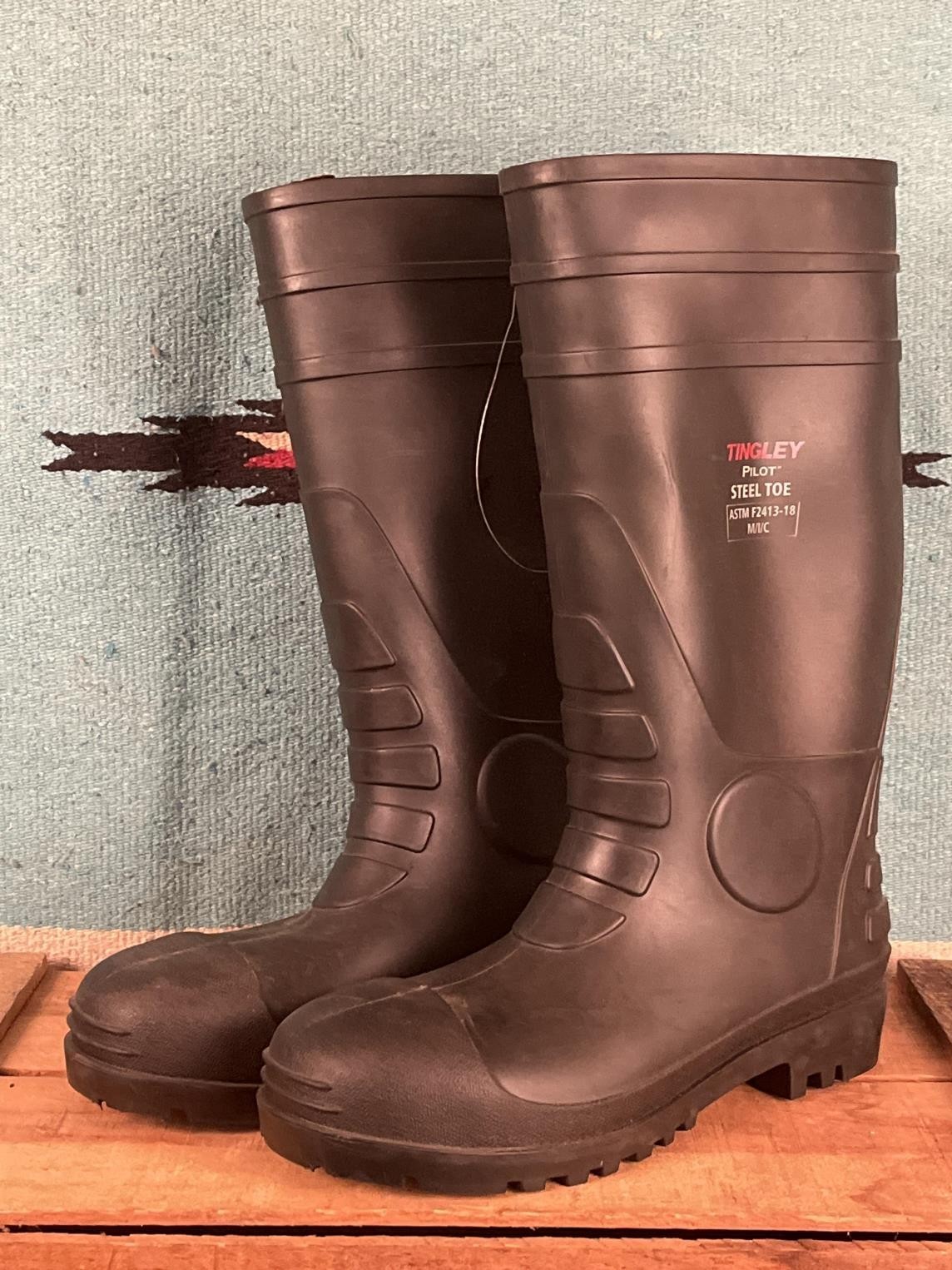 New Tingley Pilot Size 14 Men’s Steel Toe Rubber Boots