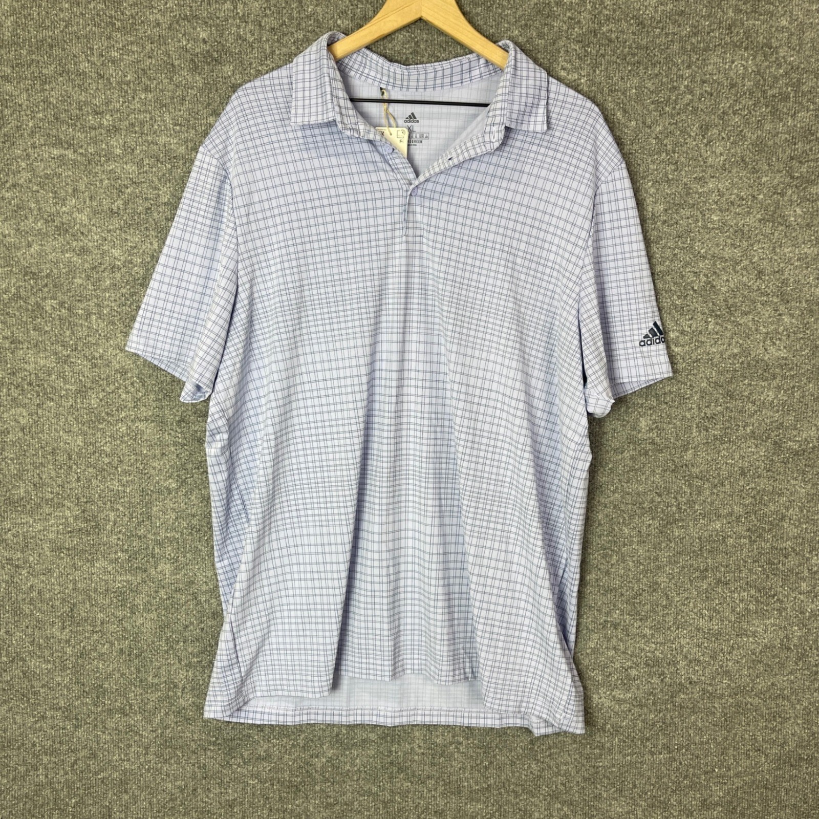 NEW Adidas Golf Shirt Ultimate365 Men’s XL Print Polo Short Sleeve Primgreen