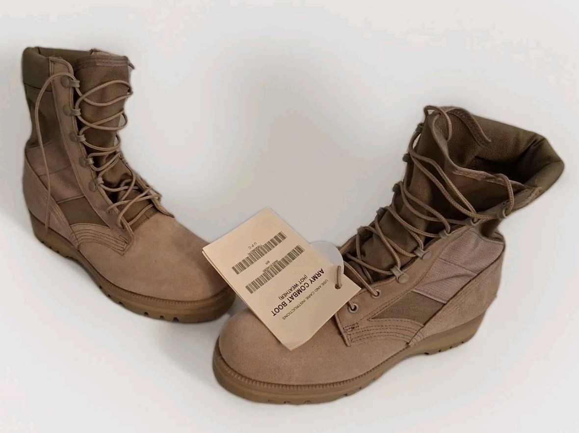 NEW McRae Army Combat Boots Hot Weather, Size 8R NSN 8430-01-514-5083