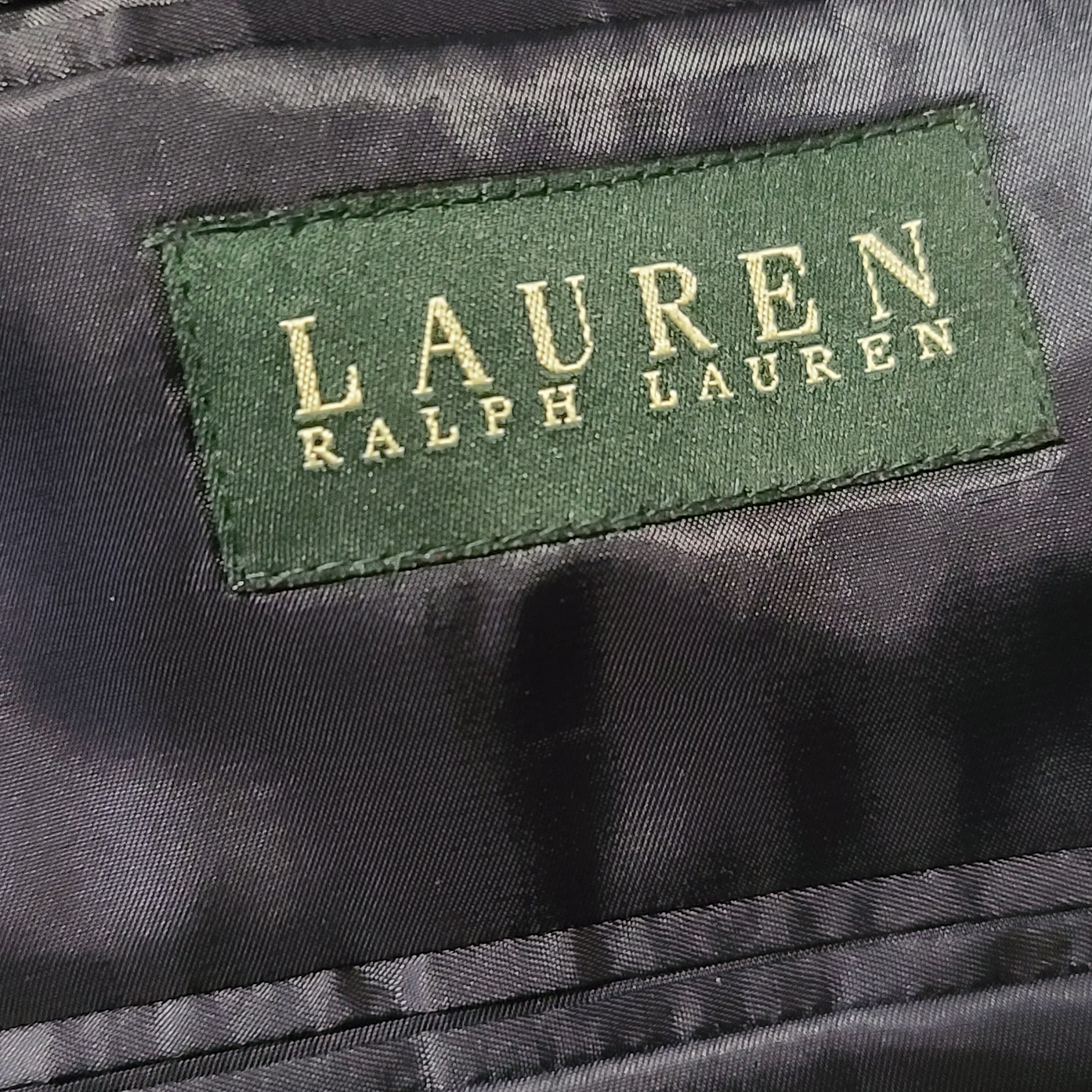 Mens Lauren Ralph Lauren Houndstooth Two Button Blazer 44R Gray 100% Wool