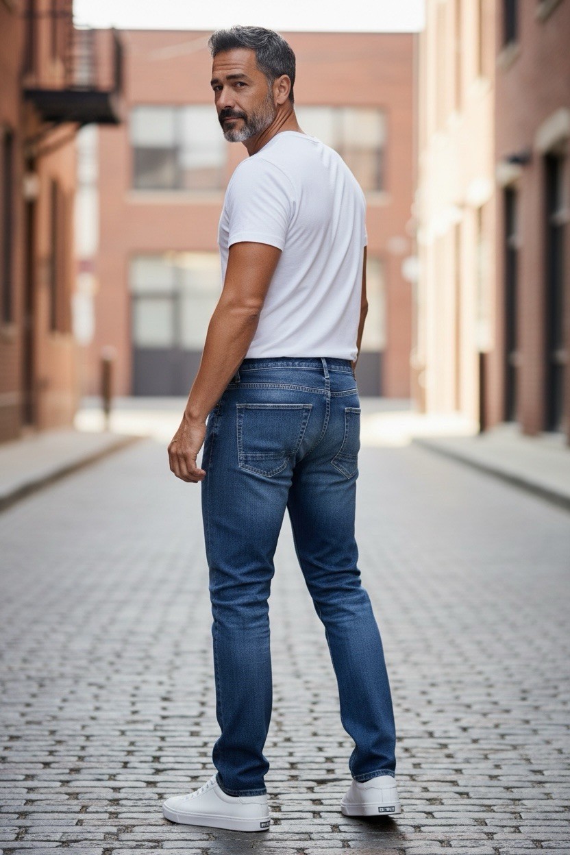 DKNY Jeans Straight Leg Distressed Men’s Jeans Cotton Zip 32 X 30 Comfy!
