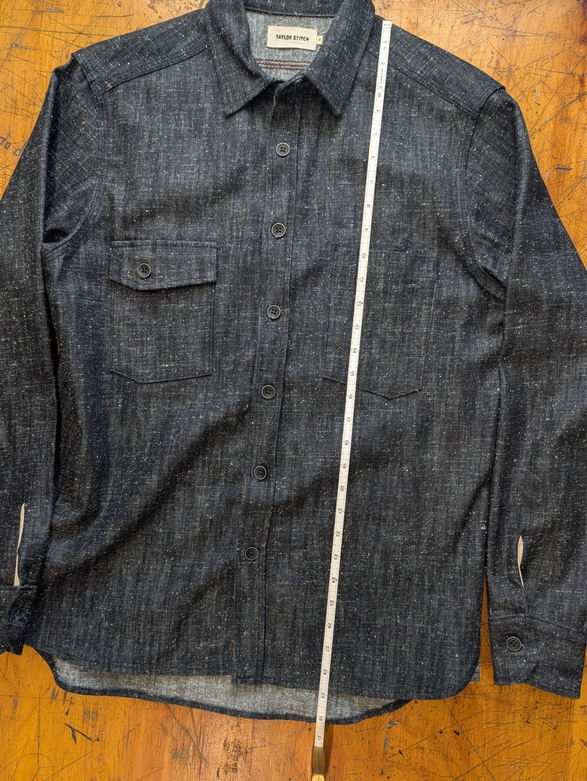 Rare Taylor Stitch The Utility Shirt in Heavy Slub Denim – Medium 40