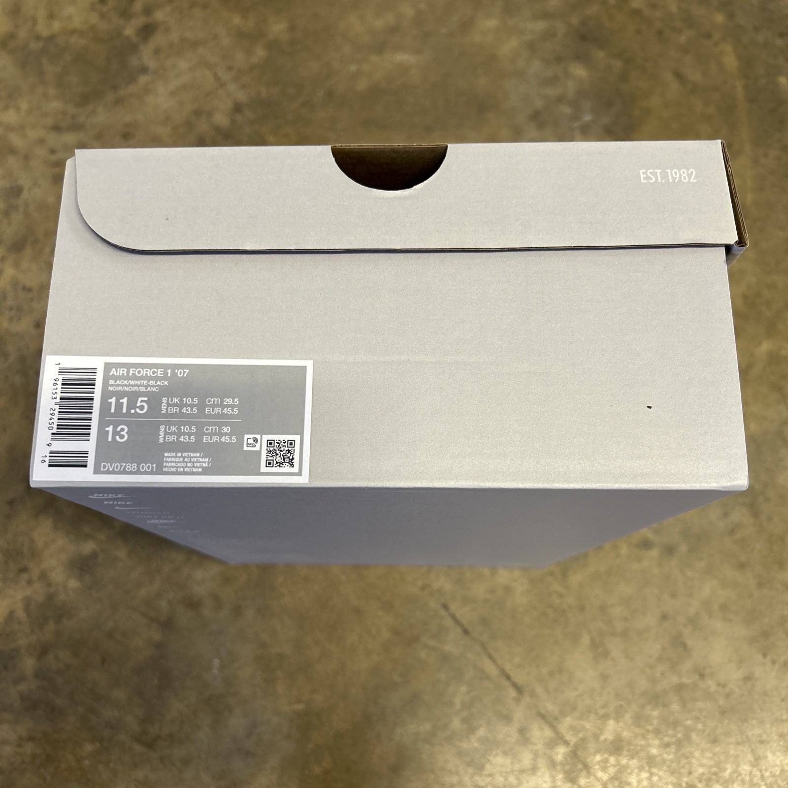 Nike Air Force 1 ’07 Black/White Panda DV0788-001 Men’s Size 11.5 NIB