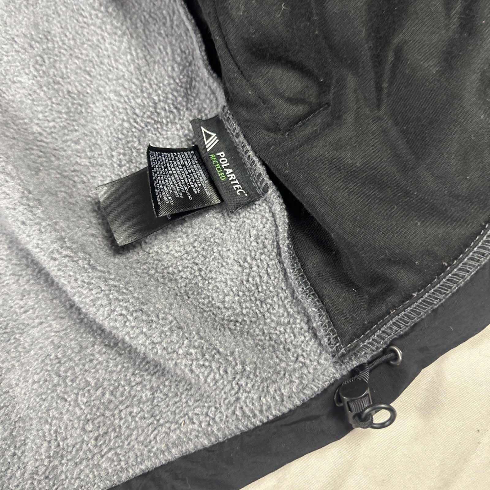 The North Face Denali Polartec Fleece Jacket Mens Large Gray Black Full Zip