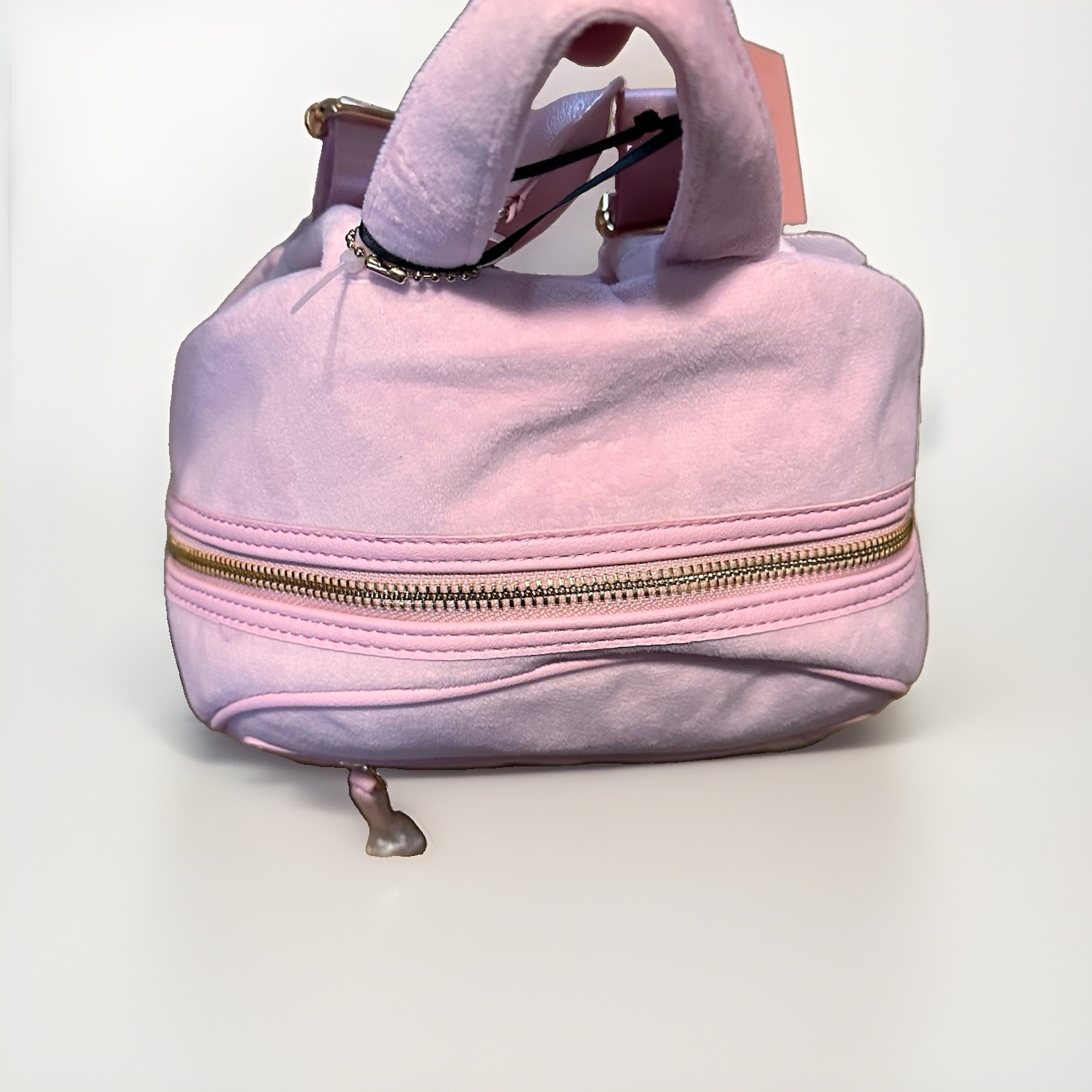 Juicy Couture Pink Mini Big Spender Backpack Rhinestone Logo w/ Front Pocket