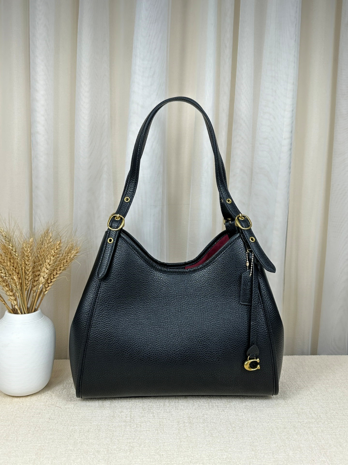 COACH Lori Shoulder Bag C4824 Black Women’s Bag Outlet NEW
